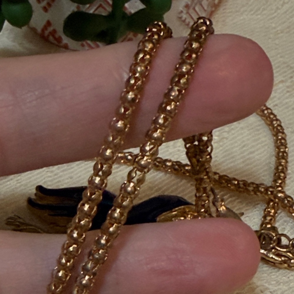 🧜‍♀️bogoho🧜‍♀️🧜‍♀️🧜‍♀️Betsy Johnson Blue and Gold Mermaid Pendant Necklace - Picture 6 of 8